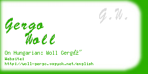 gergo woll business card